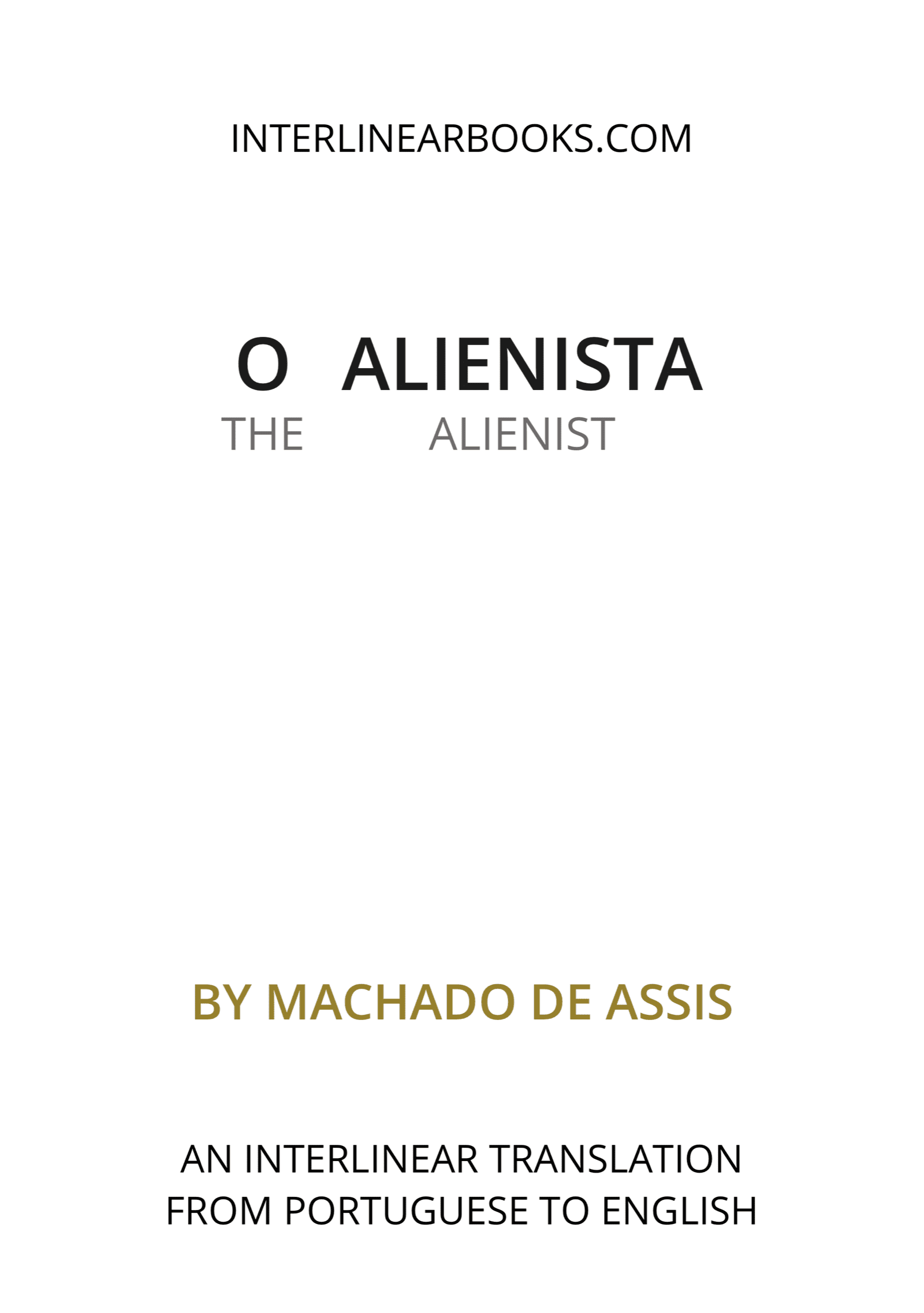 Portuguese book: O alienista / The Alienist